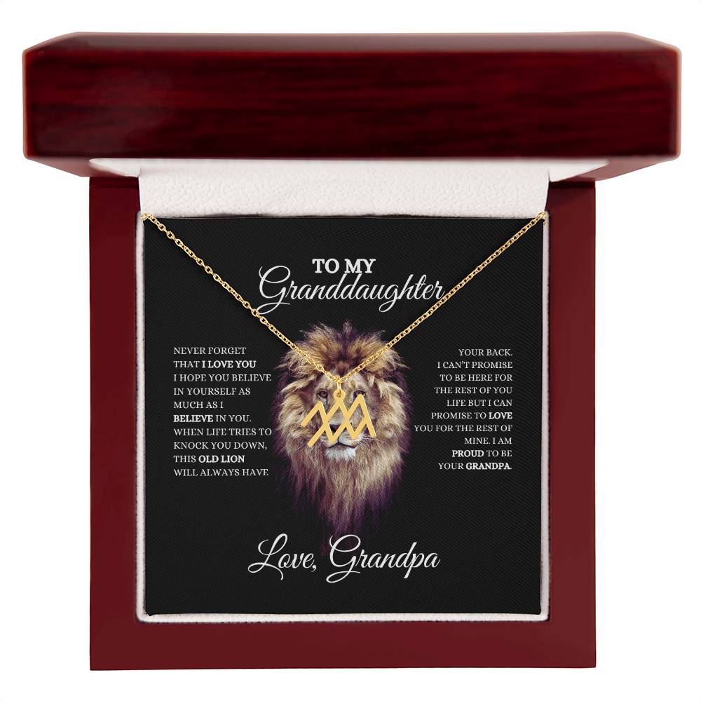 To My Granddaughter | Zodiac Necklace | Heartfelt Message From Grandpa