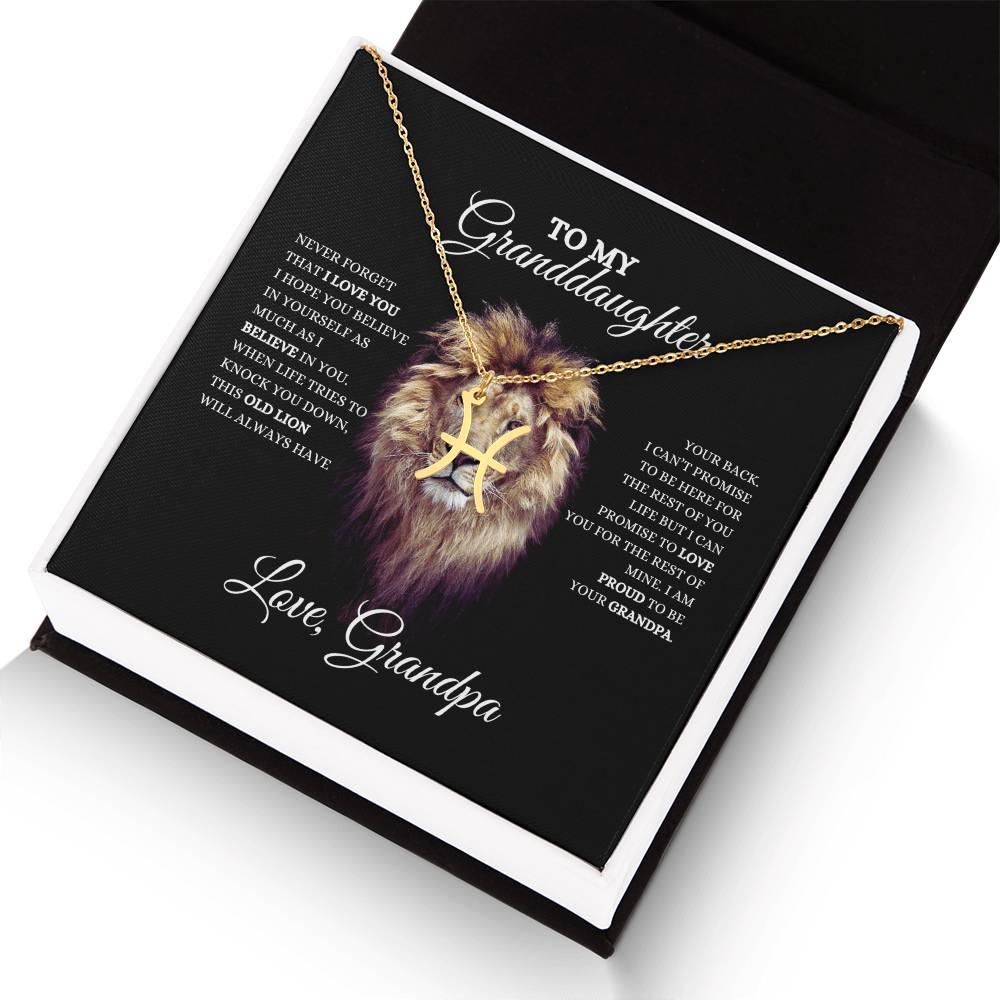 To My Granddaughter | Zodiac Necklace | Heartfelt Message From Grandpa