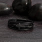 To My Grandson | Men's Cross Leather Bracelet | Heartfelt Message