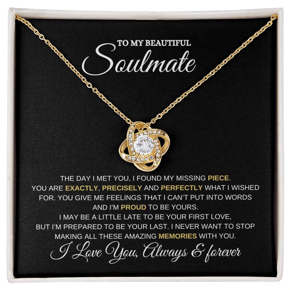 To My Soulmate | Love Knot Necklace | Devotion Bouquet Bundle