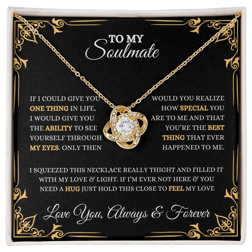 To My Soulmate | Love Knot Necklace | Devotion Bouquet Bundle