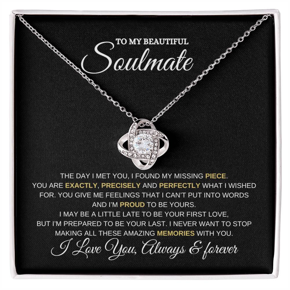 To My Soulmate | Love Knot Necklace | Devotion Bouquet Bundle