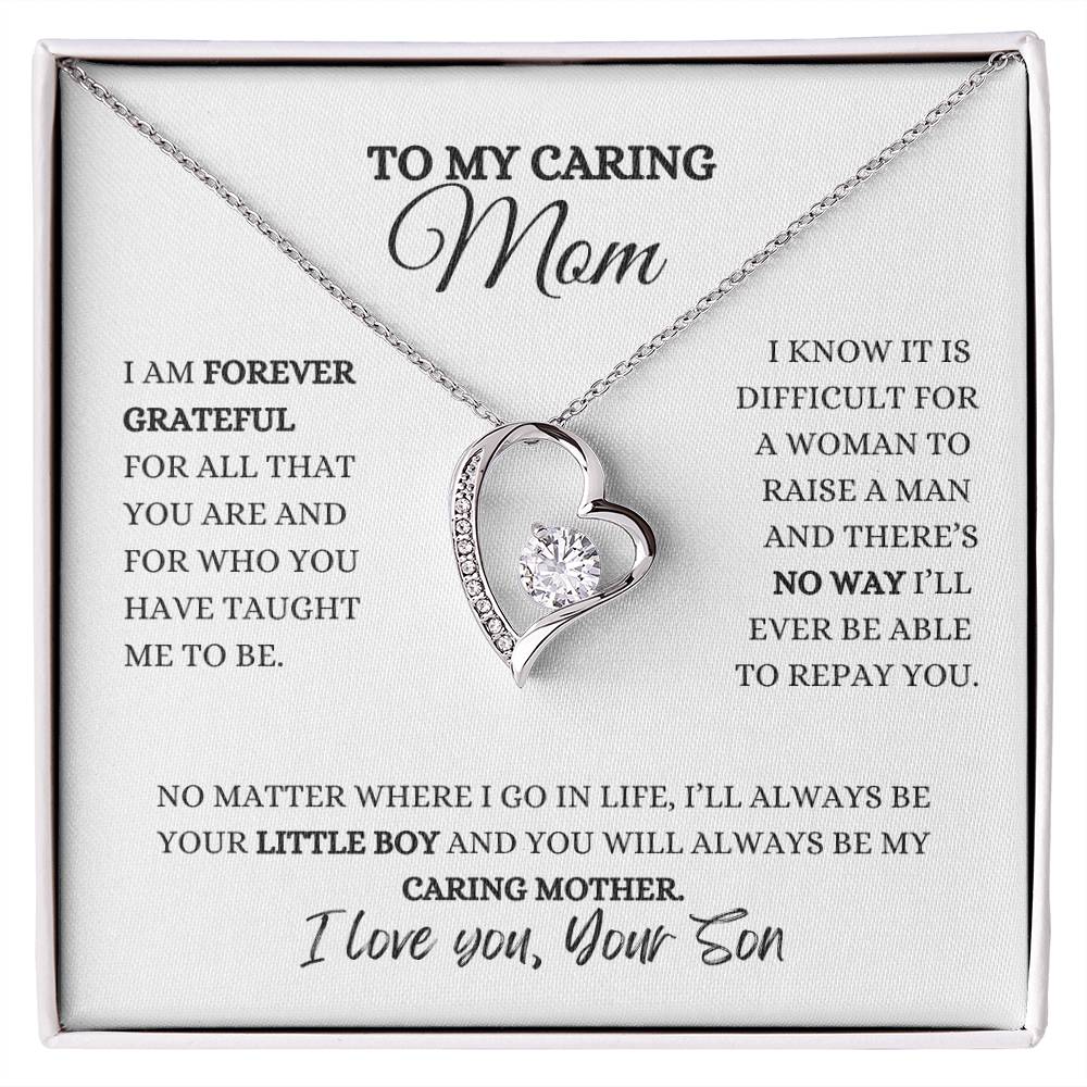 To My Caring Mom | Forever Love Necklace | Devotion Bouquet | Heartfelt Message