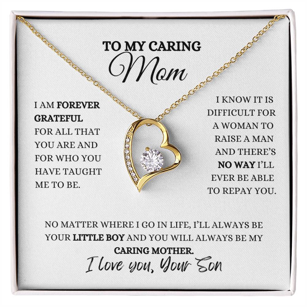 To My Caring Mom | Forever Love Necklace | Devotion Bouquet | Heartfelt Message