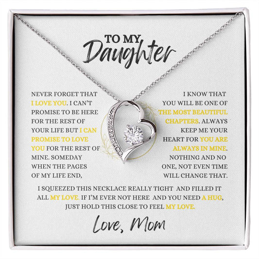 TO  MY DAUGHTER - Necklace Gift From Mom, Daughter Gift, Inspirational Strength Gift, Daughter Necklace, Love Knot, 14k Sentimental