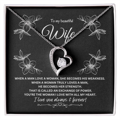 To My Wife | Forever Love Necklace | Heartfelt Message