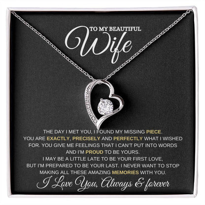 To My Wife | Forever Love Necklace | Heartfelt Message