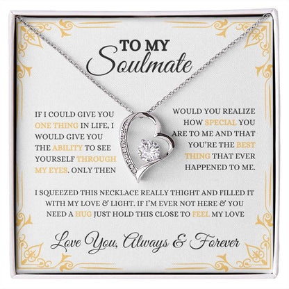 To My Soulmate | Forever Love Necklace | Heartfelt Message