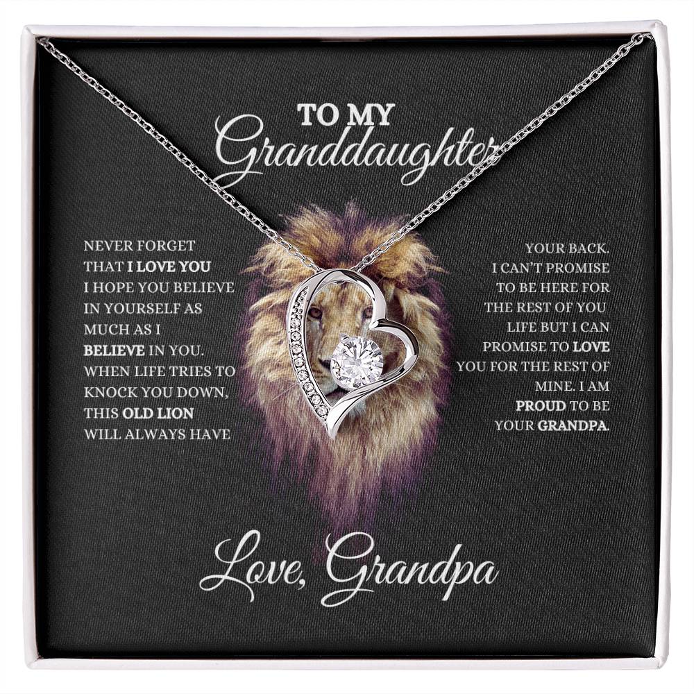 To My Granddaughter | Forever Love Necklace | Heartfelt Message From Grandpa