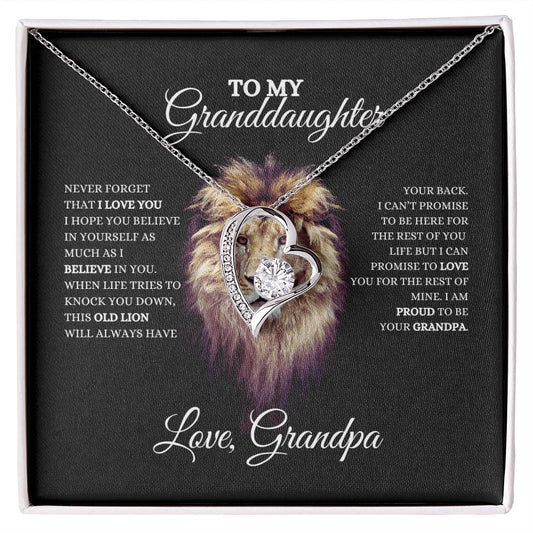 To My Granddaughter | Forever Love Necklace | Heartfelt Message From Grandpa