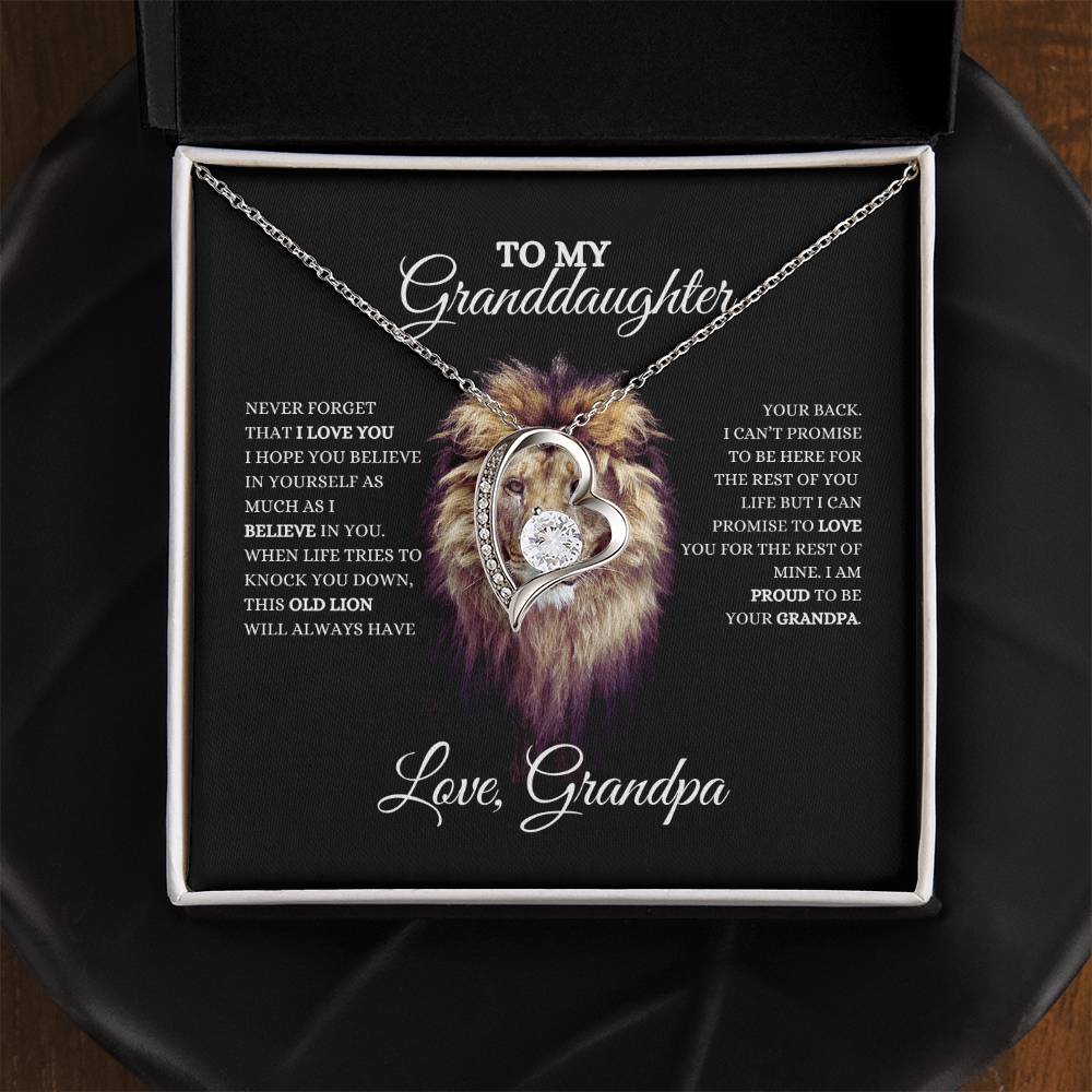 To My Granddaughter | Forever Love Necklace | Heartfelt Message From Grandpa