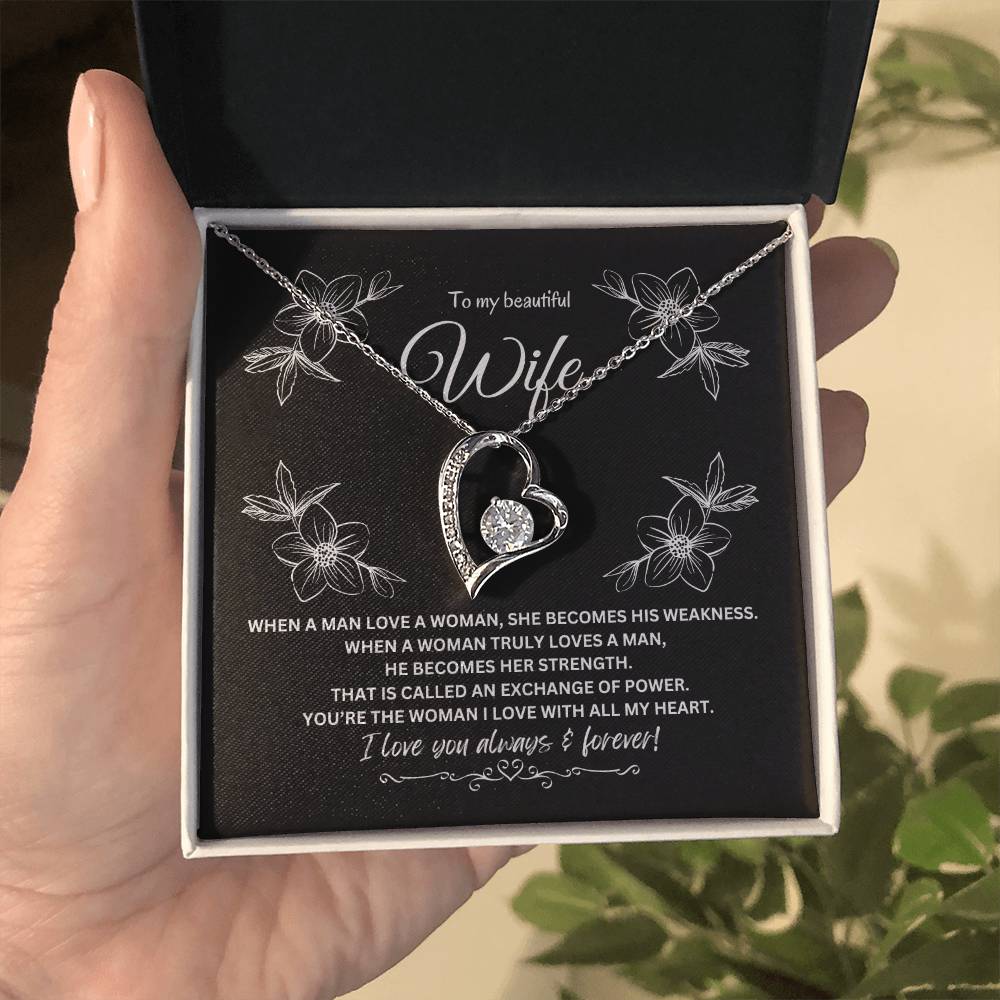 To My Wife | Forever Love Necklace | Heartfelt Message