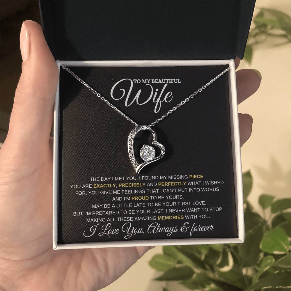 To My Wife | Forever Love Necklace | Heartfelt Message