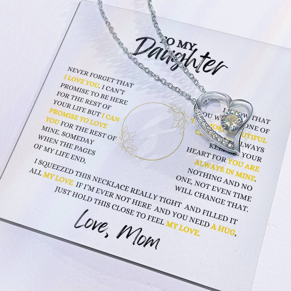 TO  MY DAUGHTER - Necklace Gift From Mom, Daughter Gift, Inspirational Strength Gift, Daughter Necklace, Love Knot, 14k Sentimental