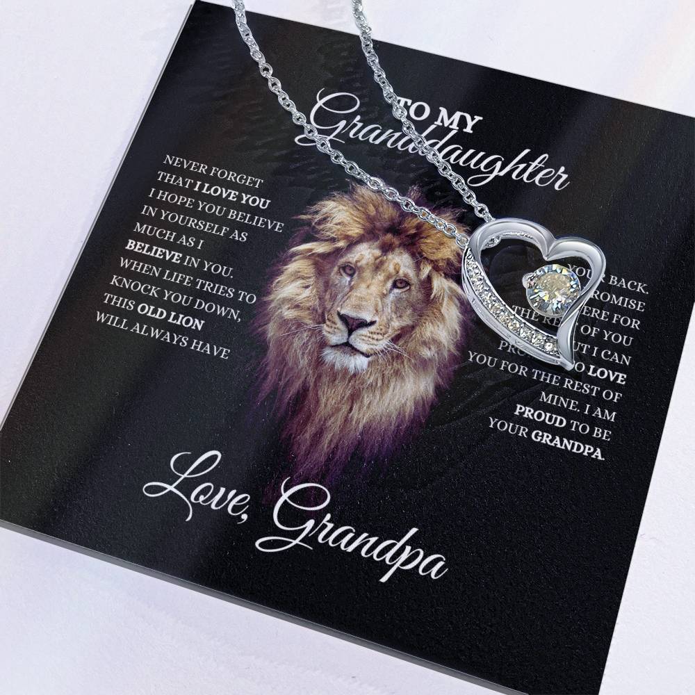 To My Granddaughter | Forever Love Necklace | Heartfelt Message From Grandpa