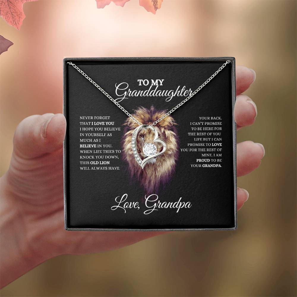 To My Granddaughter | Forever Love Necklace | Heartfelt Message From Grandpa