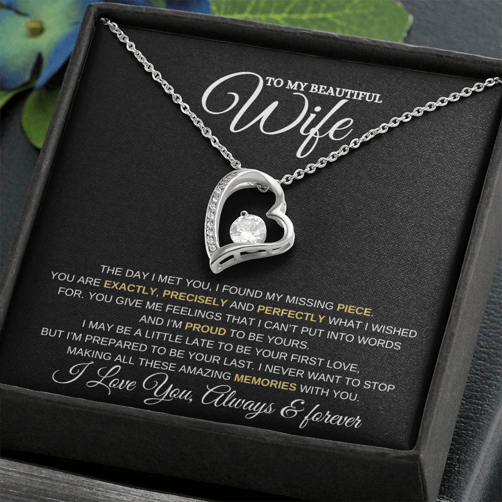 To My Wife | Forever Love Necklace | Heartfelt Message