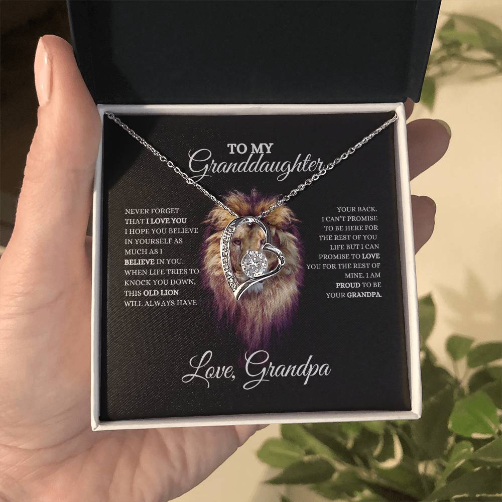 To My Granddaughter | Forever Love Necklace | Heartfelt Message From Grandpa