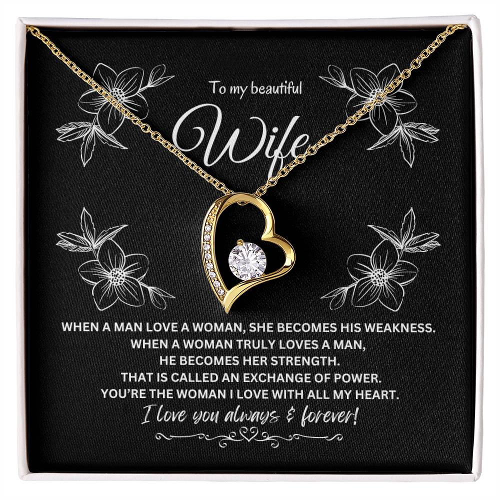 To My Wife | Forever Love Necklace | Heartfelt Message