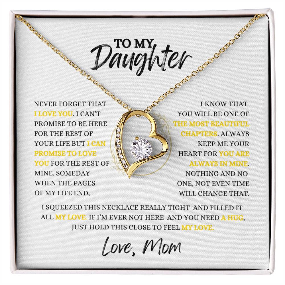 TO  MY DAUGHTER - Necklace Gift From Mom, Daughter Gift, Inspirational Strength Gift, Daughter Necklace, Love Knot, 14k Sentimental