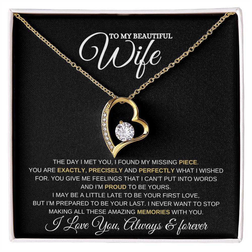 To My Wife | Forever Love Necklace | Heartfelt Message