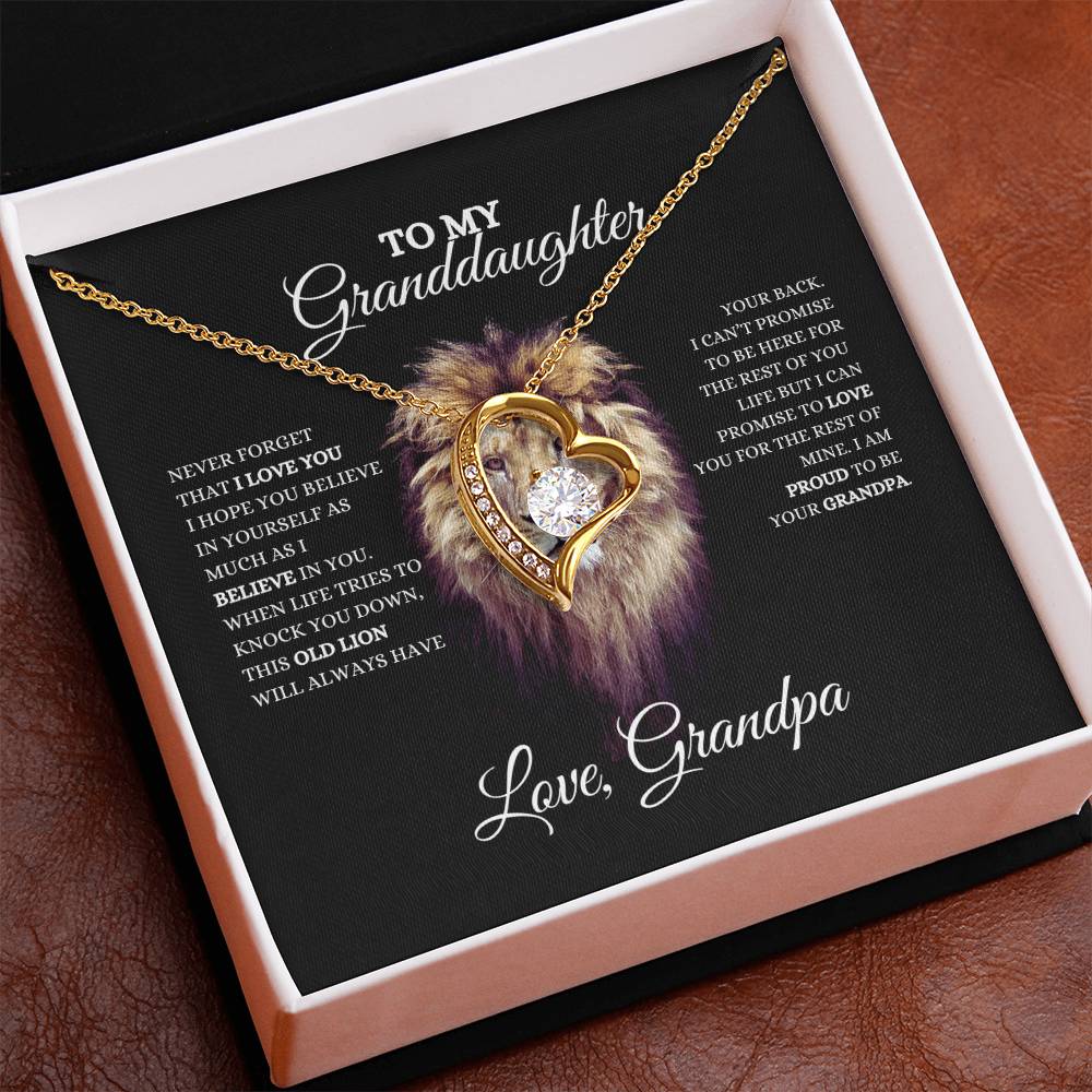 To My Granddaughter | Forever Love Necklace | Heartfelt Message From Grandpa