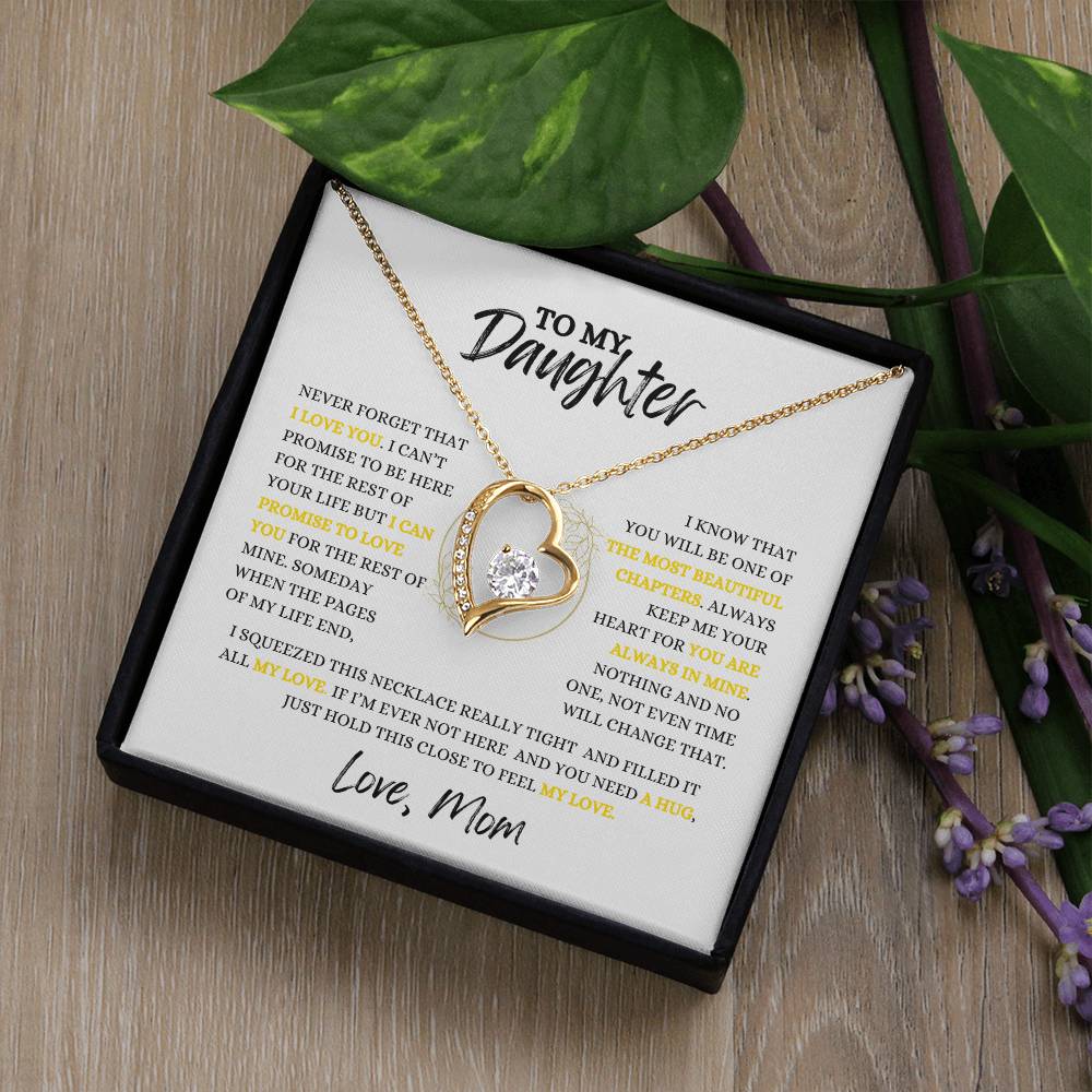 TO  MY DAUGHTER - Necklace Gift From Mom, Daughter Gift, Inspirational Strength Gift, Daughter Necklace, Love Knot, 14k Sentimental