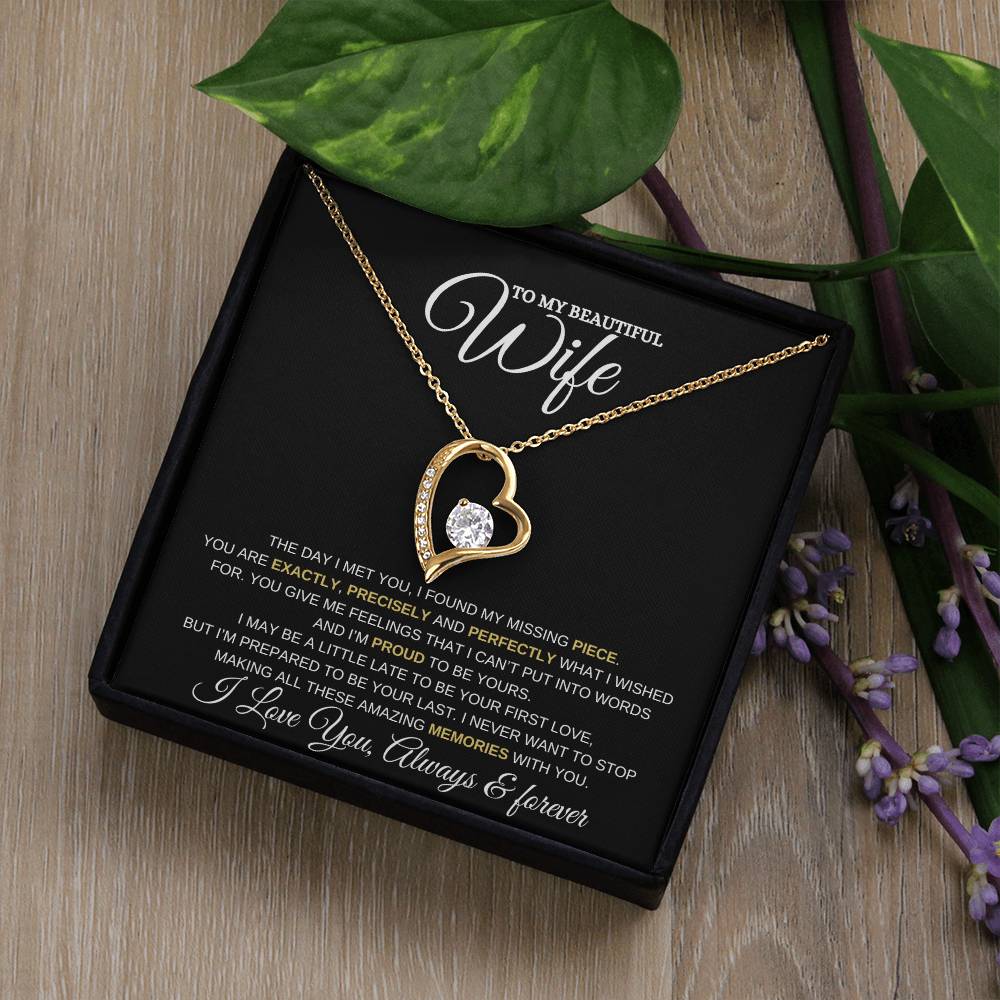 To My Wife | Forever Love Necklace | Heartfelt Message