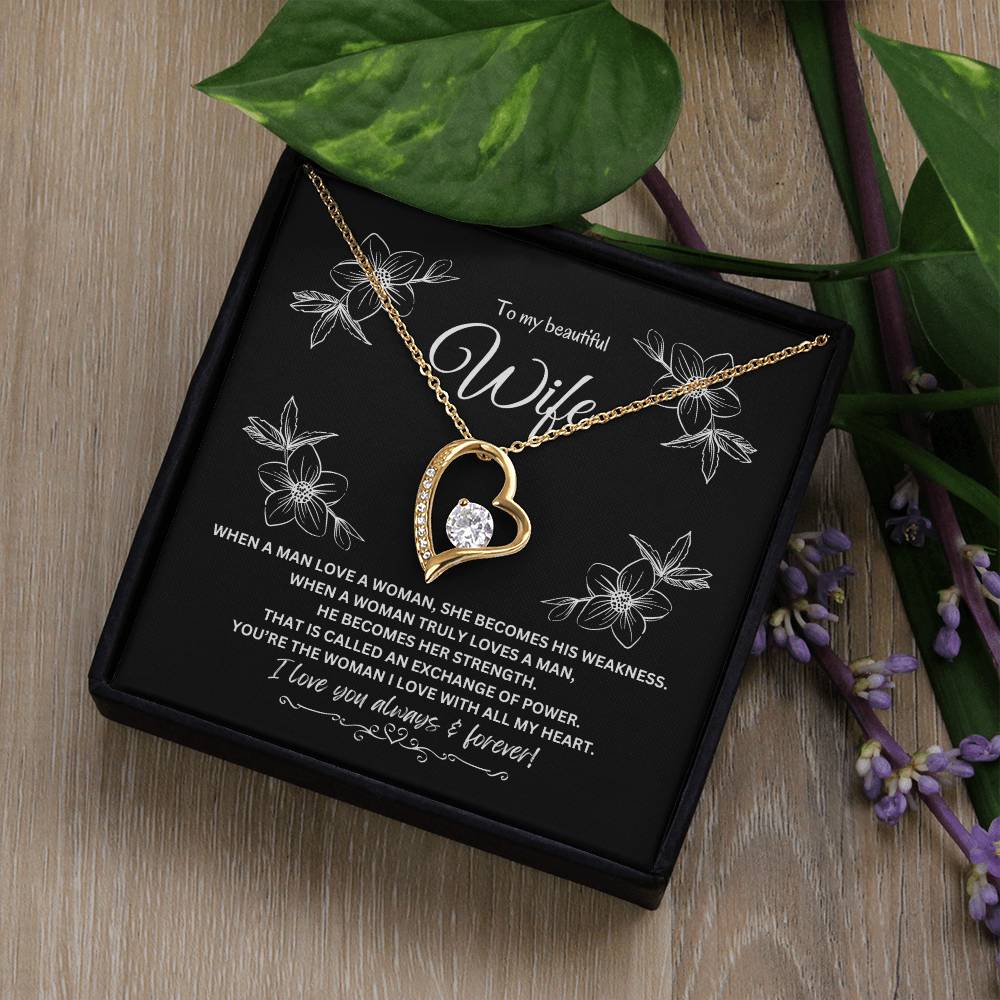 To My Wife | Forever Love Necklace | Heartfelt Message