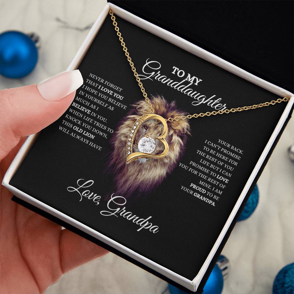 To My Granddaughter | Forever Love Necklace | Heartfelt Message From Grandpa