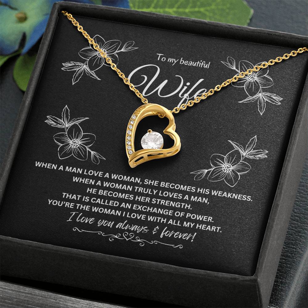 To My Wife | Forever Love Necklace | Heartfelt Message